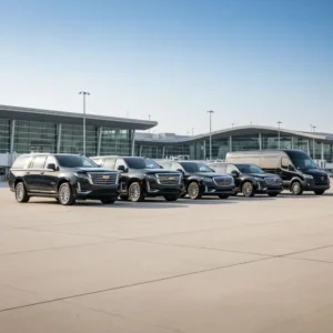 Luxury limo and SUV fleet at JFK Airport providing professional JFK airport limo service