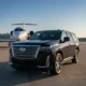 Luxury black Cadillac Escalade by Noor Limousine LLC providing private jet limo service at Teterboro Airport, New Jersey